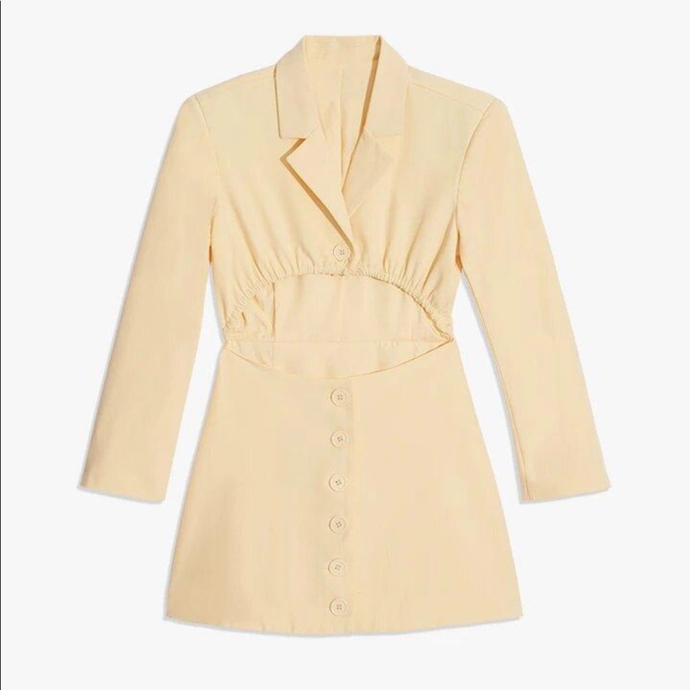 Weworewhat cutout blazer dress NEW buttermilk sz S